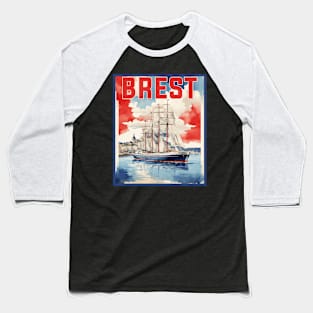 Brest France Vintage Travel Poster Tourism Baseball T-Shirt